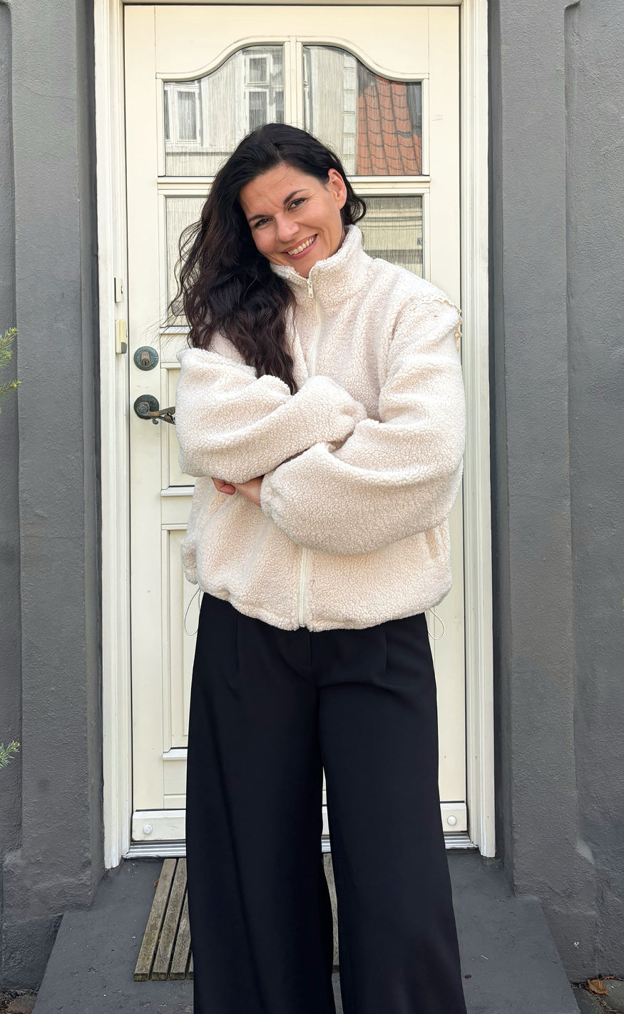 Say INA Copenhagen Fleece Jakke - Fia - Off White
